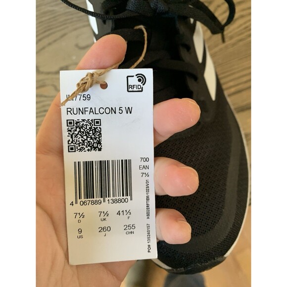 NWT adidas Women's Runfalcon 5 Running Shoes Black/White- Size 9 - Picture 12 of 14